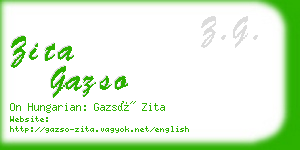 zita gazso business card